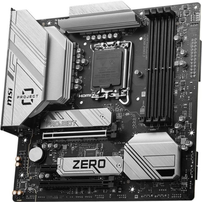 Carte mere - MSI - B760M Ptoject Zero Intel B760 LGA 1700 micro ATX