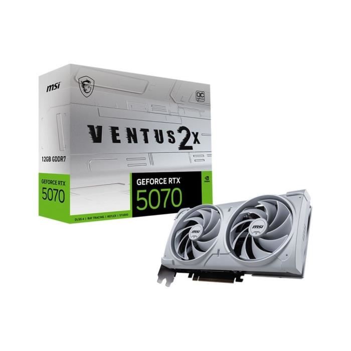 MSI - Carte graphique interne - GeForce RTX 5070 12G VENTUS 2X OC WHITE
