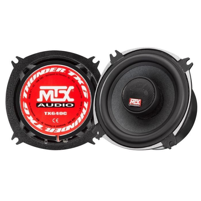 Coaxiaux 2 voies - MTX AUDIO - 10cm 4O 70Wrms - Châssis aluminium - Bobine Ř25mm TIL - Tweeter néodyme Ř22mm