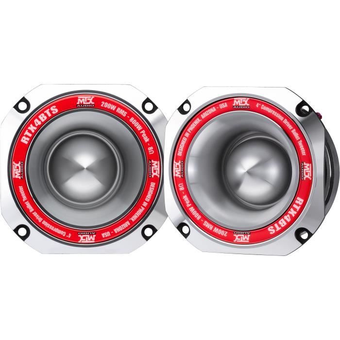 MTX AUDIO - MTX tweeter a haute efficacité RTX4BTs - Ř10cm - Bobine 45mm - 200W RMS - 800W - Peak 8O 103,0dB/2V/1m vendu a la piece