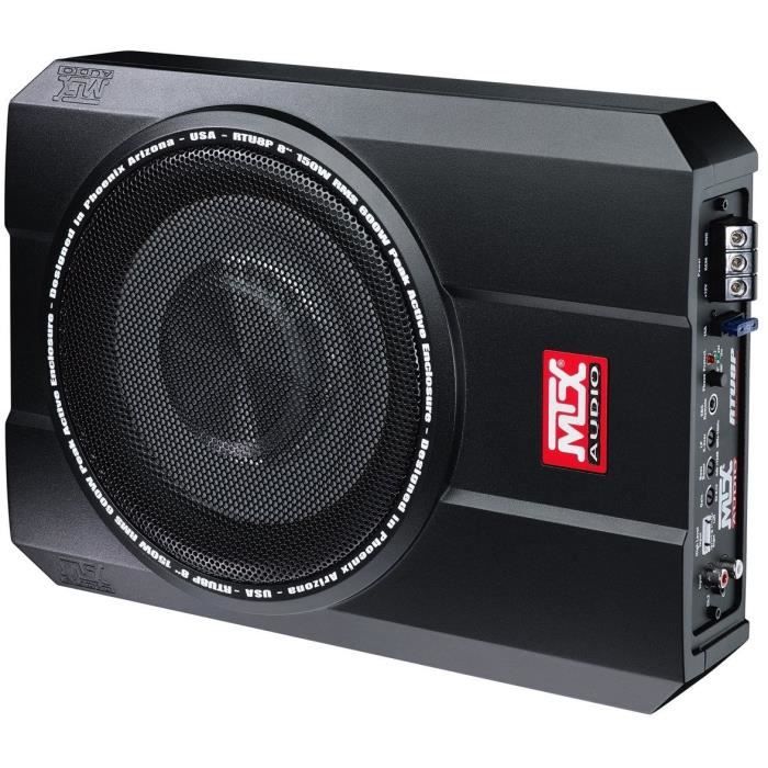 Caisson de grave amplifié - MTX AUDIO - RTU8P - 20 cm - 150W RMS - Télécommande EBC