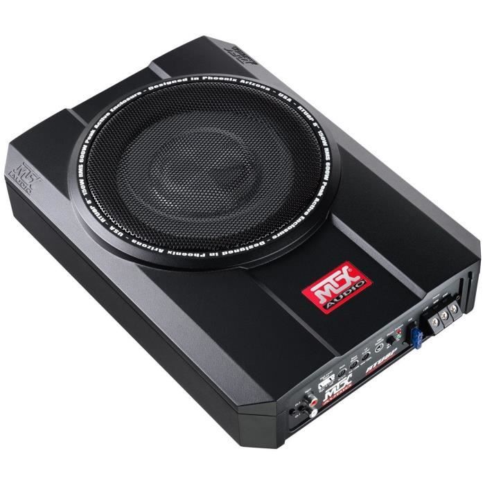 Caisson de grave amplifié - MTX AUDIO - RTU8P - 20 cm - 150W RMS - Télécommande EBC