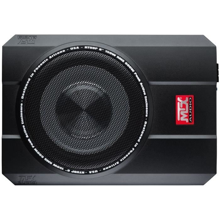 Caisson de grave amplifié - MTX AUDIO - RTU8P - 20 cm - 150W RMS - Télécommande EBC
