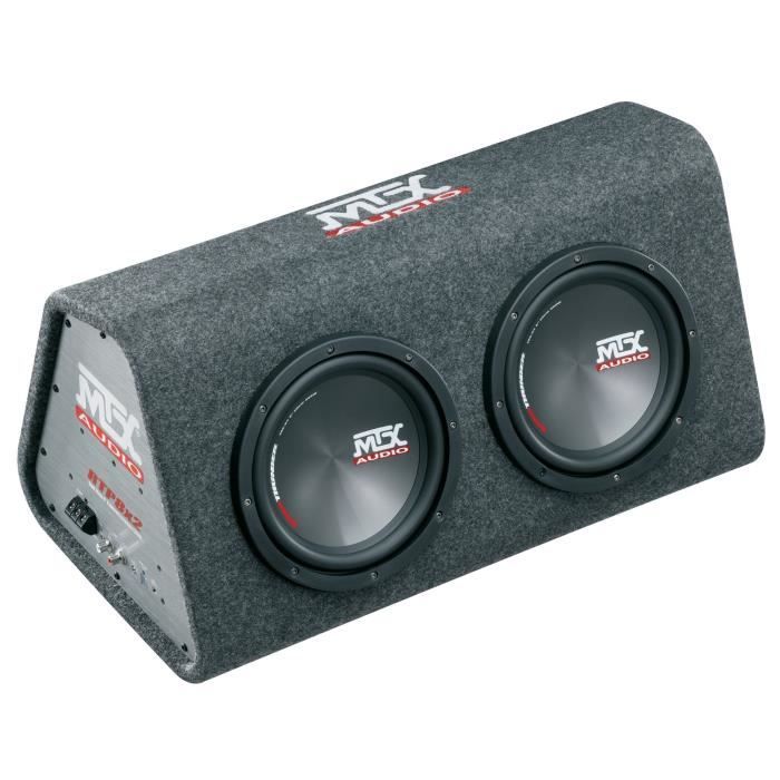 Caisson de grave - MTX AUDIO - Actif reflex avec double subwoofers 20cm - Ampli Classe-D 240Wrms - Filtre actif - Télécommande