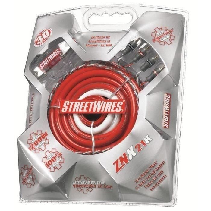 MTX ZNX21K Pack Alimentation 21mm² 5 metres d'alim 0,7m de masse câble RCA porte fusible et accessoires