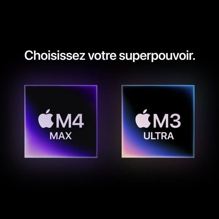 Apple - Mac Studio - 512Go SSD - 36Go RAM - Puce M4 Max - CPU 32 coeurs - GPU 36 coeurs 2025