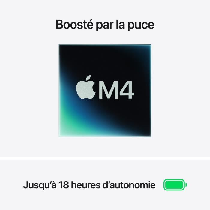 Apple - 15,3 MacBook Air M4 (2025) - RAM 16Go - Stockage 256Go - CPU 10 coeurs - GPU 10 coeurs - Lumiere Stellaire