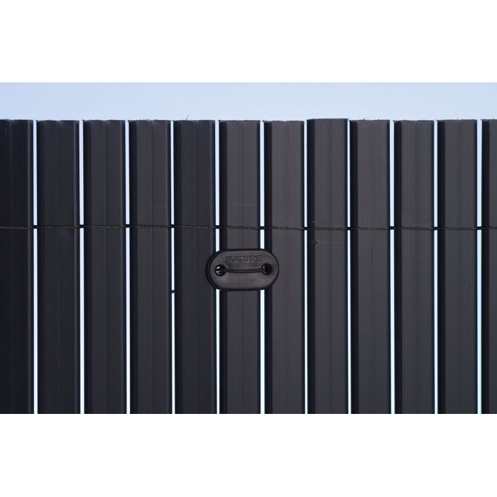 Canisse PVC double face - NATURE - 10 mm - Gris - 3 x 1 m