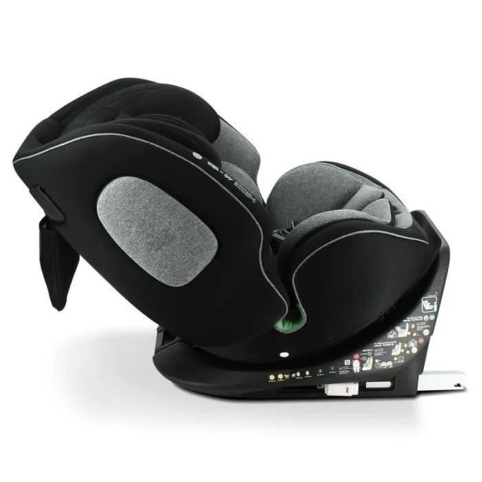 NANIA Siege auto ONE ISOFIX, Groupe 0/1/2/3, de 0 a 12 ans, 0-36 kg, 40-150 cm, R 129 - Pivotant - Noir