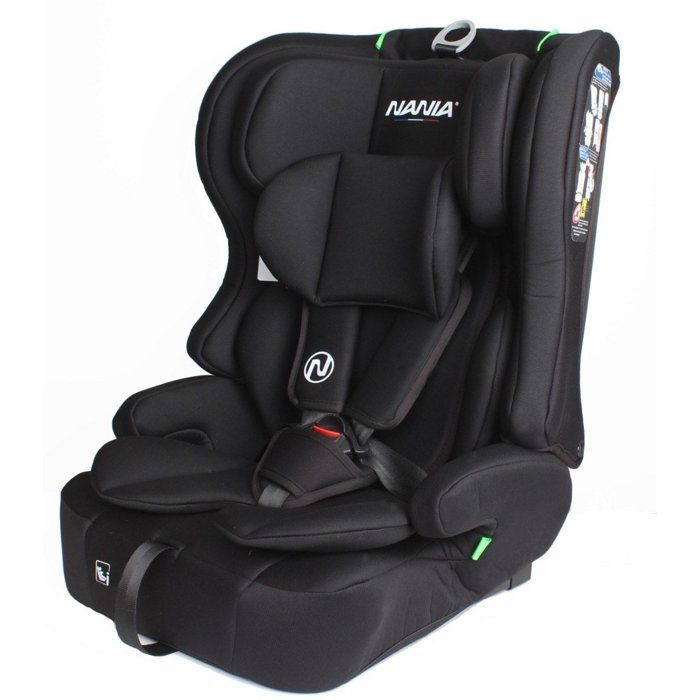 Siege auto - NANIA - RIO - Groupe 1/2/3 - 76-150 cm - I-Size - Réducteur - Noir