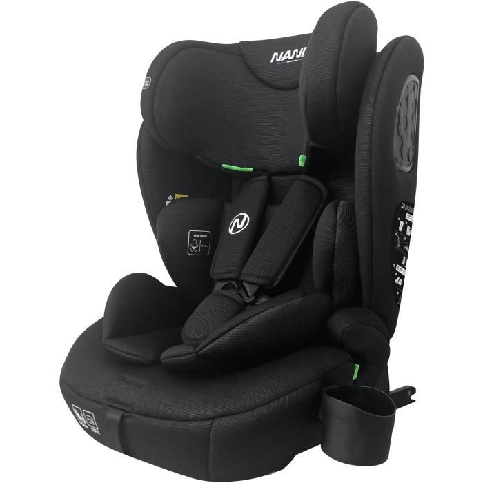 Siege auto isofix - NANIA - MILANO - Groupe 1/2/3 - I-size - Avec réducteur - Noir
