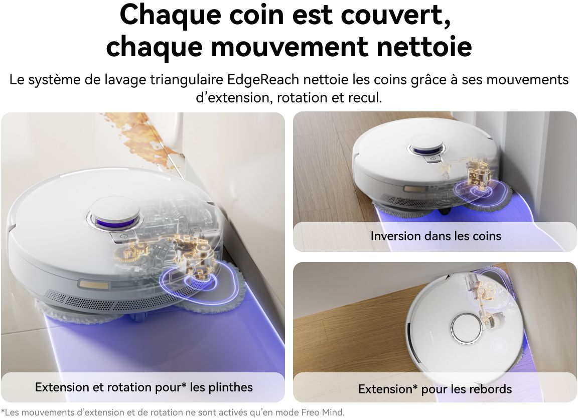 NARWAL Freo X10 Pro - Aspirateur Robot Laveur - 11 000 Pa - Double Flux Anti-Enchevetrement - Auto-Nettoyage et Séchage