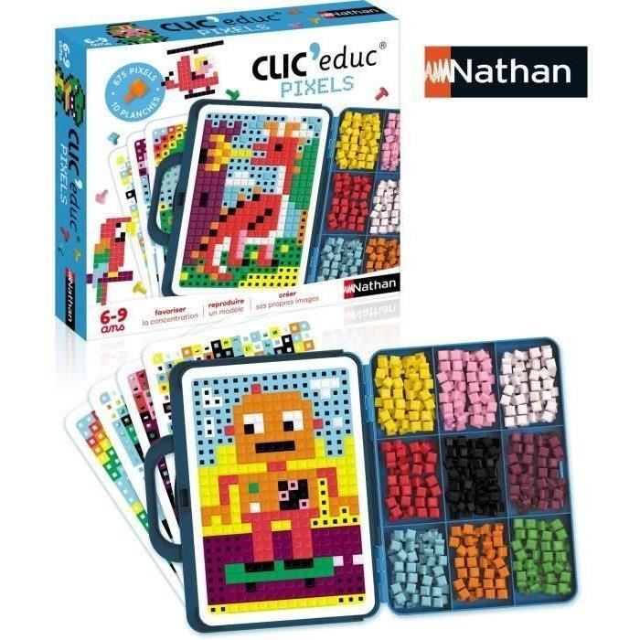 CLIC EDUC PIXELS - Jeu de création - NATHAN - Reconnaissance des couleurs et imagination !