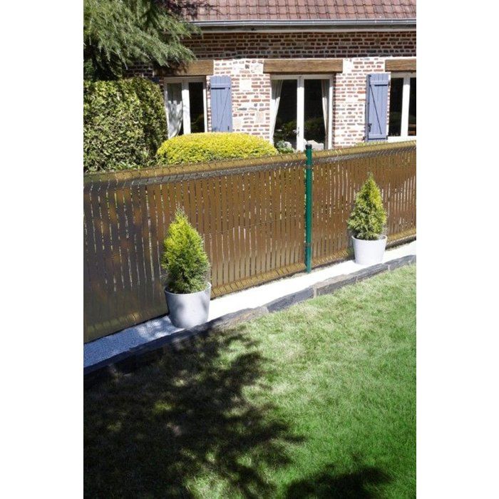 Rouleau occultant pvc - NATURE - 50 m x 48 mm - 100 clips inclus - Aspect bois