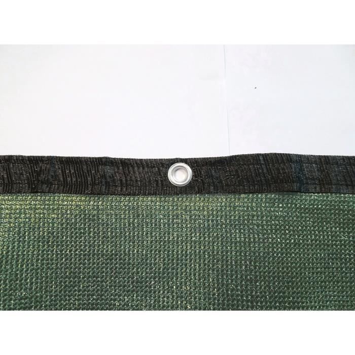 Brise-vue - NATURE - 1 x 3 m - Occultant 5/5 - HDPE 350 g/m² - Vert kaki