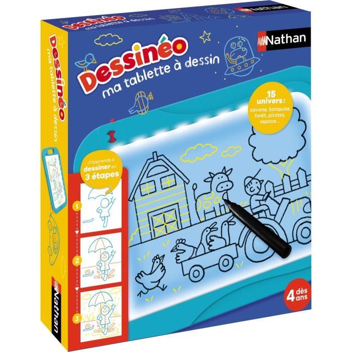 DESSINEO - Ma tablette a dessin - Jeu créatif - NATHAN - Des 4 ans