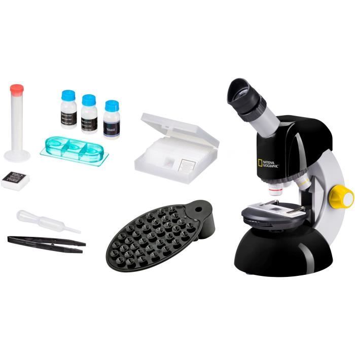 Kit télescope + microscope enfant - National Geographic - Astronomie et microscopie pour débutant - Grossissement 18x-29x - 8 ans