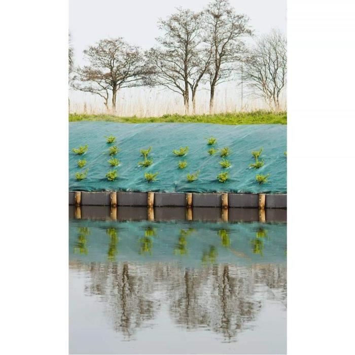 Toile de paillage paysages verte, 1 x 10 m, traité anti UV, 100 g/m² - Bâche de sol anti mauvaises herbes