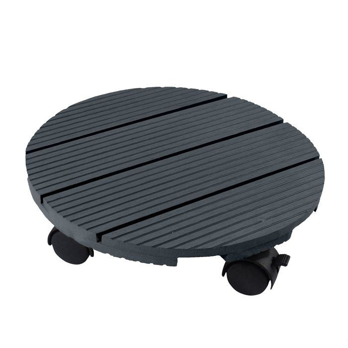 Support de pot roulant - NATURE - Composite - Diametre 30 cm - Anthracite