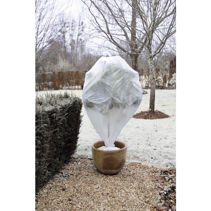 Housse d'hivernage - NATURE - Diametre 48 cm - Hauteur 75 cm - Blanc - 30 g/m²