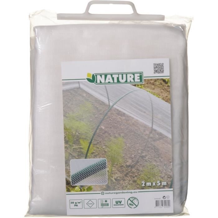 Voile anti-insectes - NATURE - 2x5 m - Maille 1x1 mm - Polyamide