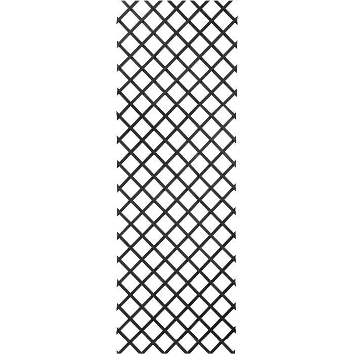 Treillis extensible - NATURE - Bois - 150 x 50 cm - Anthracite - Avec set de fixation