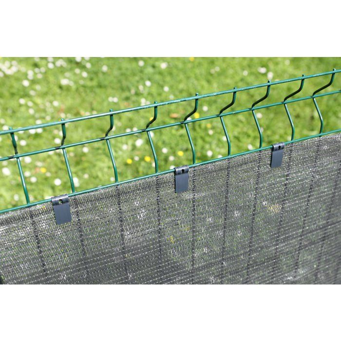 Clip de fixation brise-vue - NATURE - Lot de 20 - Anthracite