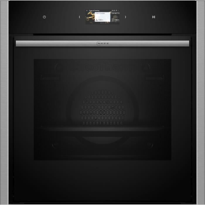 Four multifonction intÈgrable - Pyrolyse - NEFF - N90 - B64CS71N0 - Noir - Porte froide 4 vitres - 71 l - 59,5 x 59,6 x 54,8 cm