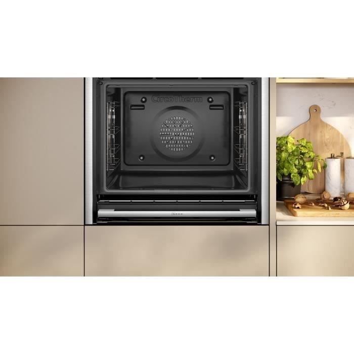 Four multifonction intÈgrable - Pyrolyse - NEFF - N90 - B64CS71N0 - Noir - Porte froide 4 vitres - 71 l - 59,5 x 59,6 x 54,8 cm