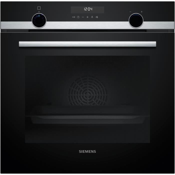 Four pyrolyse Softclose - SIEMENS IQ500 - HB578HBS7F - Noir - 8 modes de cuisson - 59,5 x 59,4 x 54,8 cm