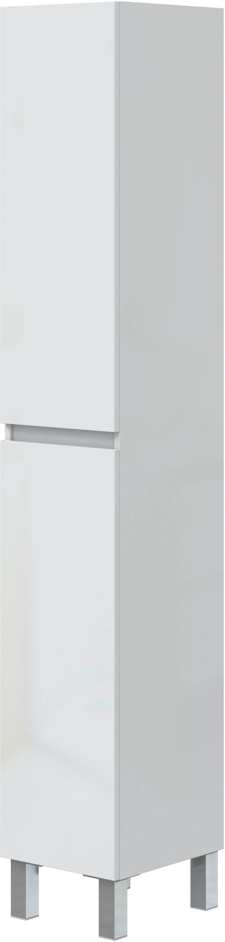 Colonne de salle de bain - NEREA - Blanc brillant - 2 portes - 30 x 35 x 182 cm