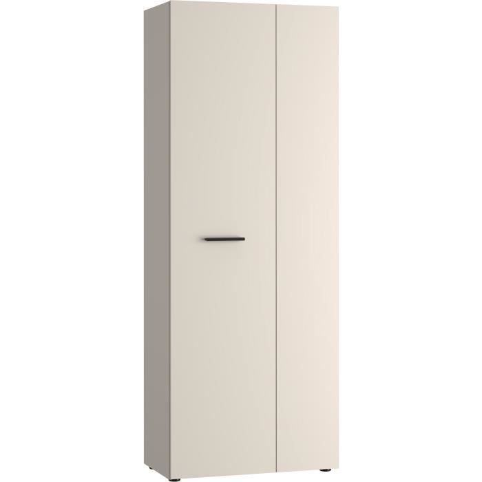 Armoire de rangement - 2 portes- Beige sable - L68,7 x P36,5 x H181,1 cm