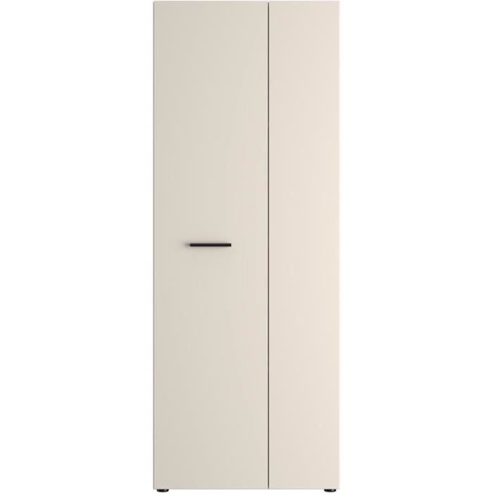 Armoire de rangement - 2 portes- Beige sable - L68,7 x P36,5 x H181,1 cm