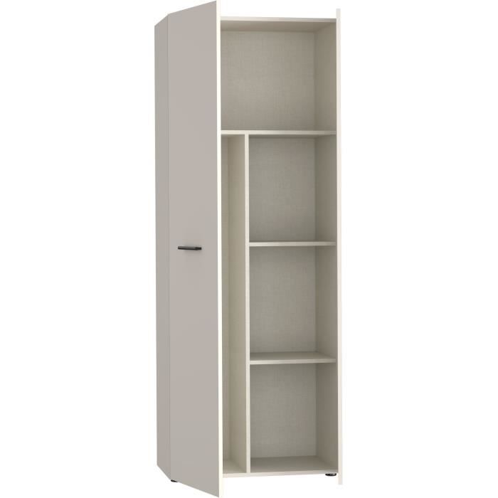 Armoire de rangement - 2 portes- Beige sable - L68,7 x P36,5 x H181,1 cm