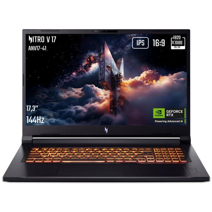 PC Portable Gamer ACER Nitro V 17 : Win 11 - 17.3 FHD IPS 144Hz - RTX 5070 - AMD Ryzen 7 260 - RAM 32Go - 1To SSD