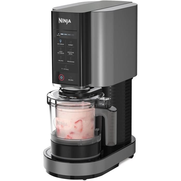 Machine a glaces NINJA - Creami NC300EU - 6 programmes - Capacité 473ml - Jusqu'a 1,4L de glace - 3 bols inclus