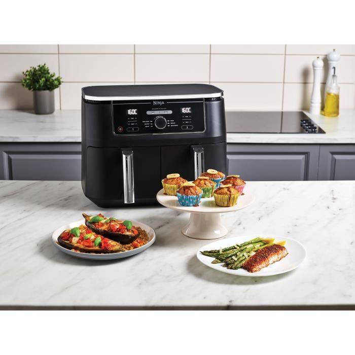 Friteuse sans huile Dual Zone NINJA Foodi Max - AF400EU - 2470W - 9,5L - 2 tiroirs de cuisson - 6 modes de cuisson prÈdÈfinis