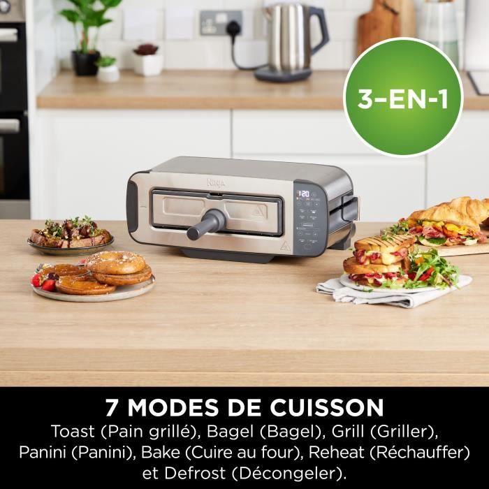 Grille-pain 3-en-1 - NINJA Foodi - ST202EU - 2400 W - 1 fente - 7 fonctions - Inox