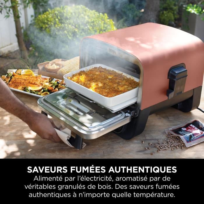 Four a pizza NINJA - Woodfire OO101EU - 8 programmes de cuisson - Jusqu'a 370°C - 2400W