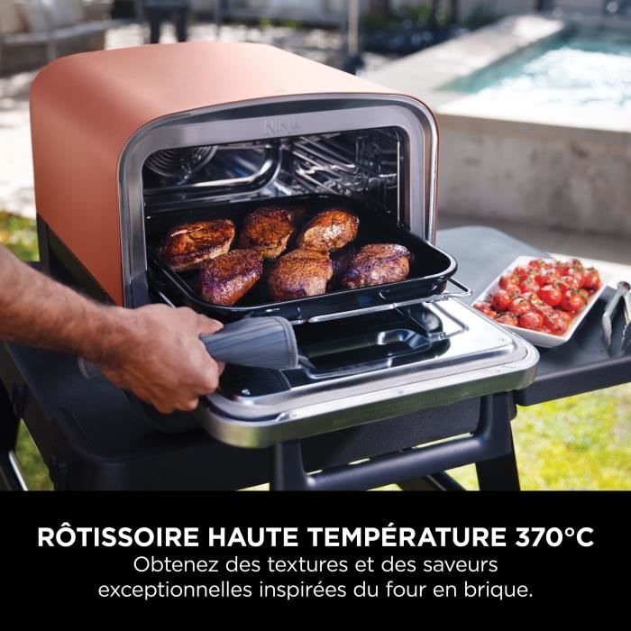 Four a pizza NINJA - Woodfire OO101EU - 8 programmes de cuisson - Jusqu'a 370°C - 2400W