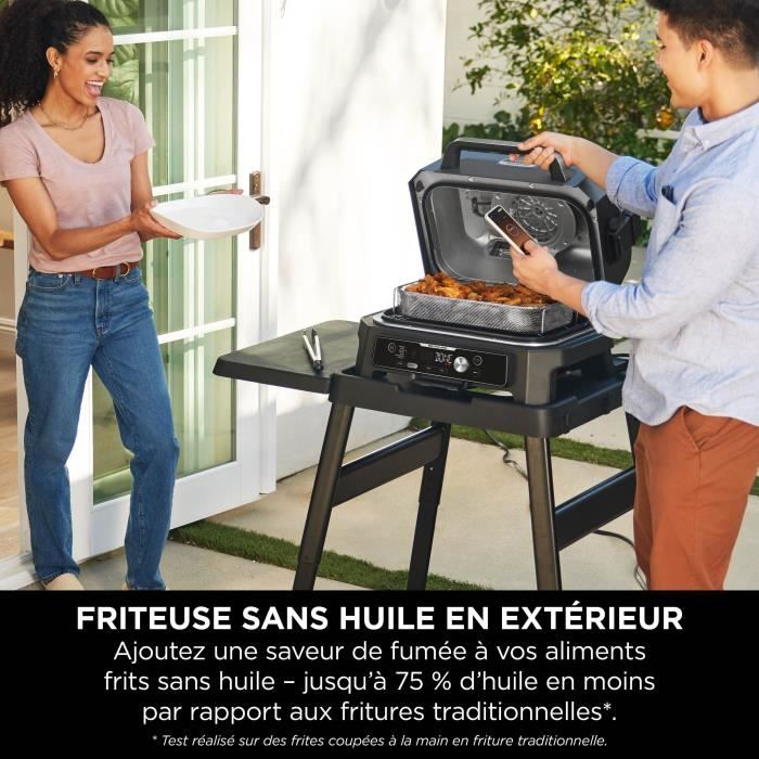 Barbecue Èlectrique avec fumoir et thermosonde - NINJA - Woodfire Pro Connect XL - OG901EU - GranulÈs Woodfire