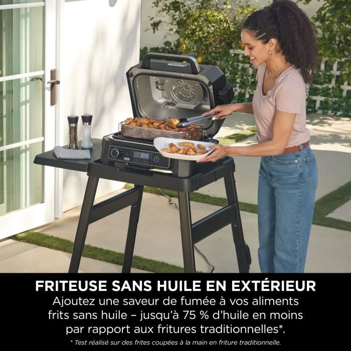 Barbecue électrique et fumoir NINJA - Woodfire Pro XL OG850EU - 4 programmes de cuisson - Thermosonde intégrée