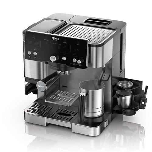 Machine a café 2-en-1 - NINJA LUXE - Café Essential Series - ES501EU - 1650 W - 9/11 bars - 250 gr - Noir / Inox