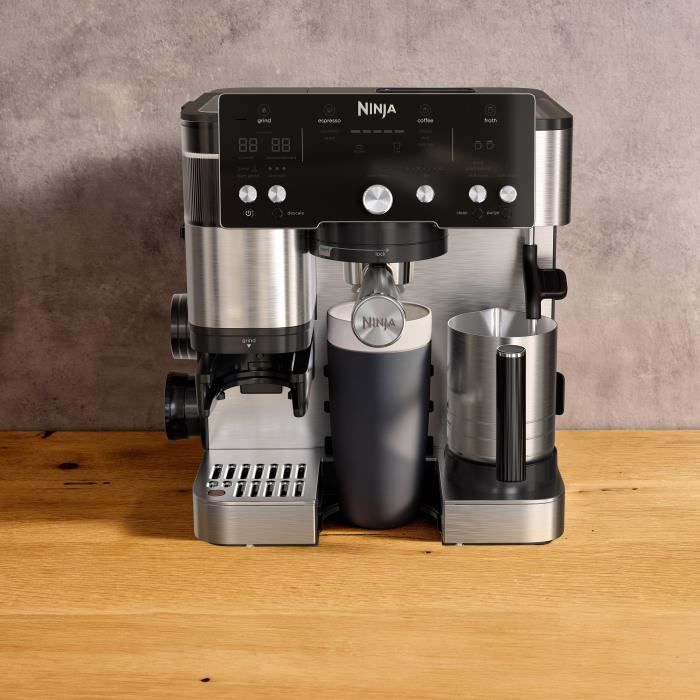 Machine a café 2-en-1 - NINJA LUXE™ - Café Essential Series - ES501EU - 1650 W - 9/11 bars - 250 gr - Noir / Inox