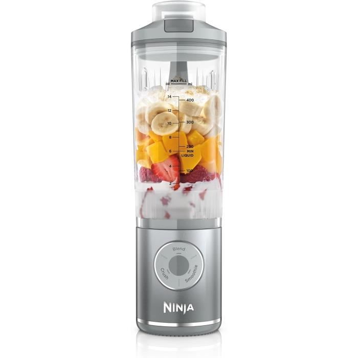 Blender portable NINJA Blast Max - BC251EULD - bol 530 ml - autonomie 2h - sans fil - sans BPA - argent