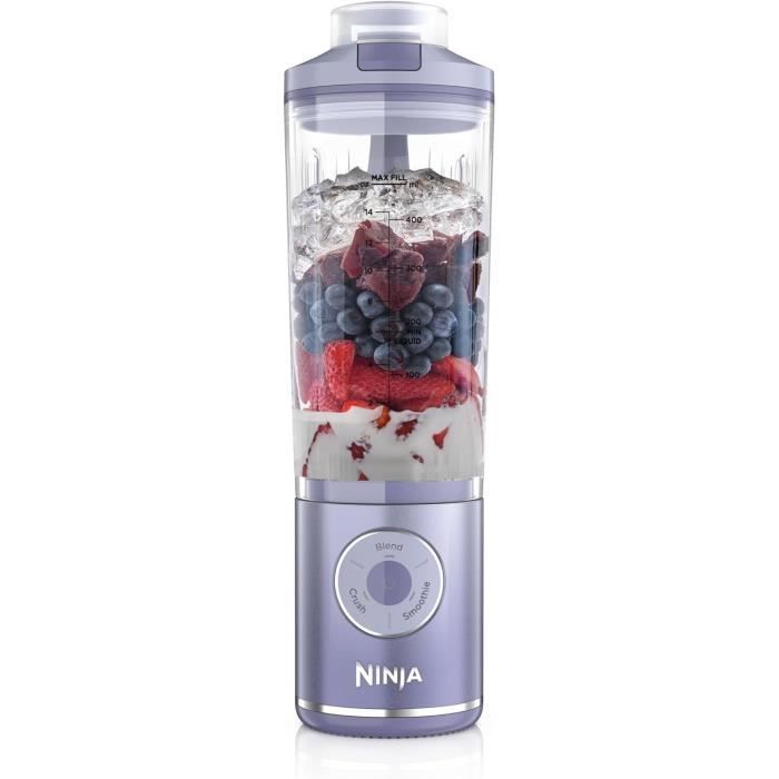 Blender portable NINJA Blast Max - BC251EULD - bol 530 ml - autonomie 2h - sans fil - sans BPA - lavande