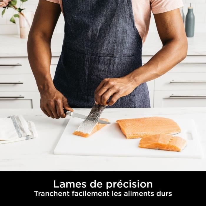 Bloc-couteaux - NINJA FOODI - StaySharp K32006EU - Avec affûteur - Ensemble de couteaux - 6 pieces aiguisées - Noir