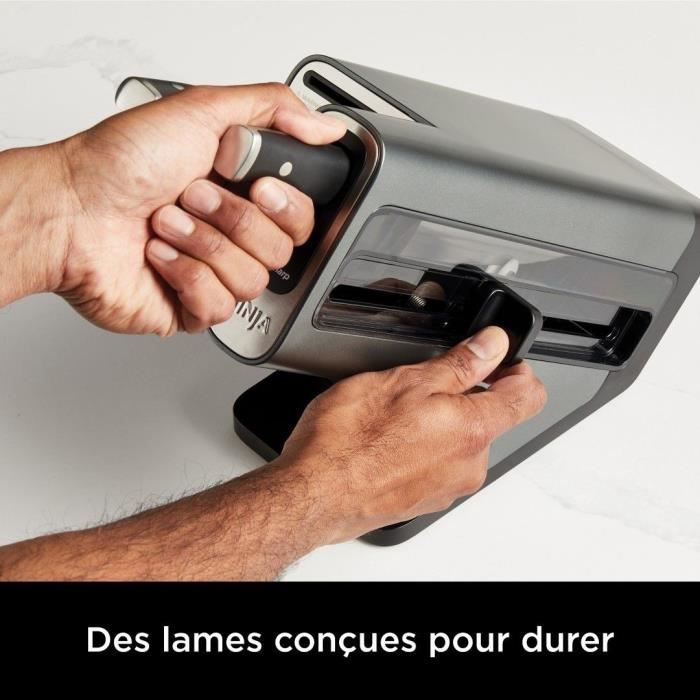 Bloc-couteaux - NINJA FOODI - StaySharp K32006EU - Avec affûteur - Ensemble de couteaux - 6 pieces aiguisées - Noir