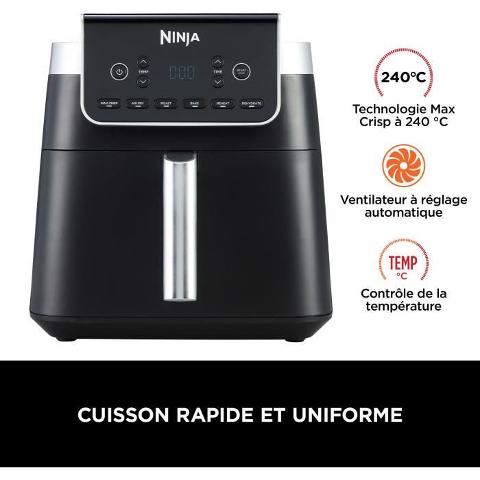 Friteuse sans huile NINJA - Max Pro AF180EU - Capacité 6,2L - 6 programmes de cuisson - 2000W
