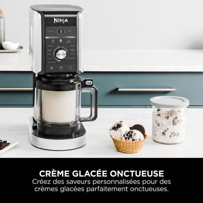 Machine a glaçes NINJA - Creami Deluxe NC501EU - 10 programmes - Capacité 709ml - Jusqu'a 2L de glace - 3 bols inclus